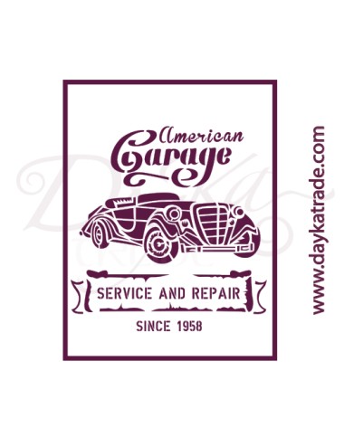 Plantillas de estarcido A4 dayka "coche garage"