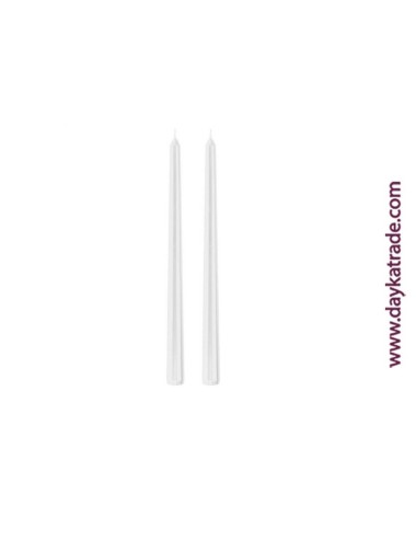 set de 2 velas color blanco