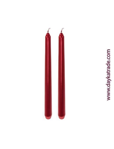 set de 2 velas color rojo