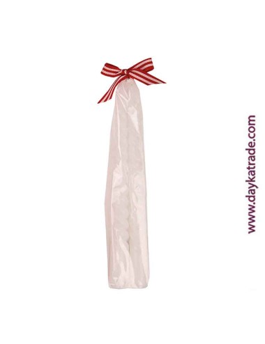 set de 2 velas roja o blanca en forma de espiral