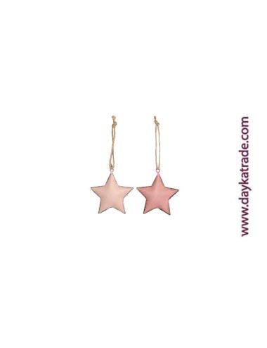 set de 24 estrellas en dos tonos rosas