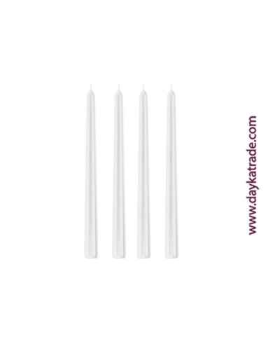 set de 4 velas blancas