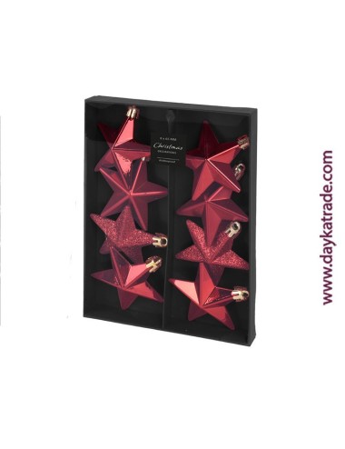 set de 8 estrellas rojas para colgar