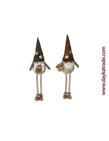 set de gnomos piernas extensibles verde y marrón