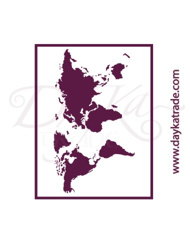 Plantillas de estarcido A4 dayka "mapa mundi"
