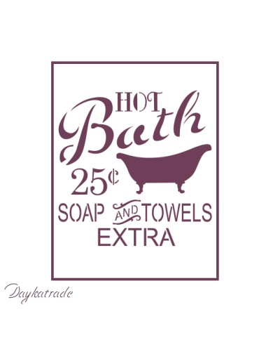 Plantillas de estarcido A4 dayka hot bath