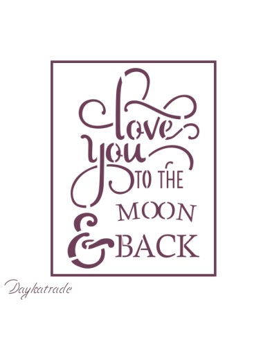 Plantillas de estarcido A4 dayka love you