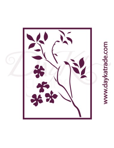 stencil A5 dayka  flores capuchina