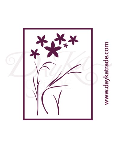 stencil A5 dayka  flores jazmín