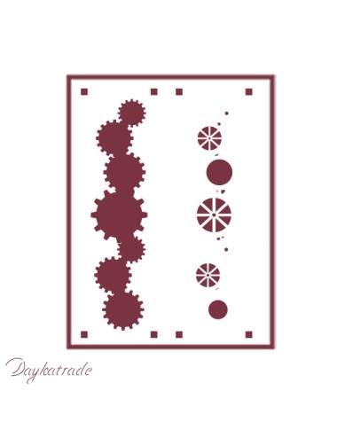 stencil A5 dayka "engranajes"