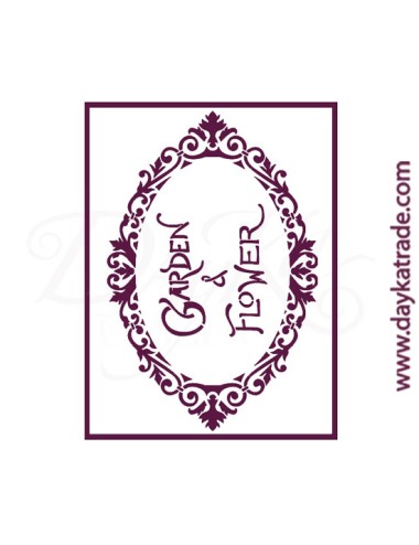 stencil A5 dayka "garden flower"