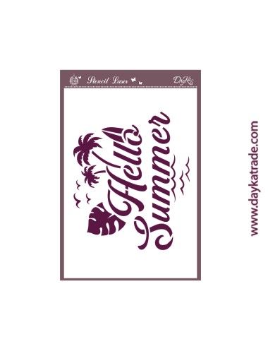 stencil A5 dayka "hellosummer"