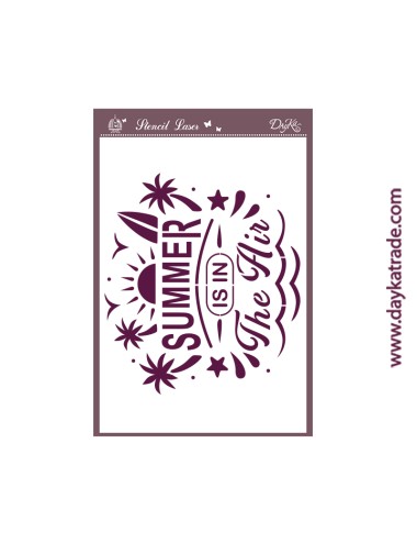 stencil A5 dayka "summer is in the air"