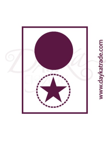 stencil A5 dayka círculo con estrella