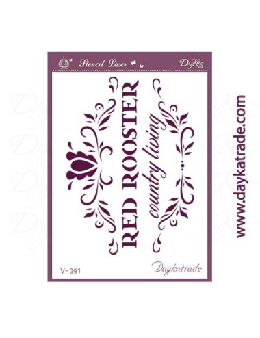 stencil A5 dayka etiqueta red roster