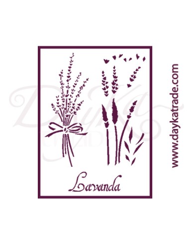 stencil A5 dayka flor lavanda