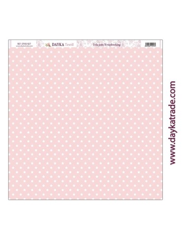 tela para scrapbooking - fondo rosa con estrellas blancas