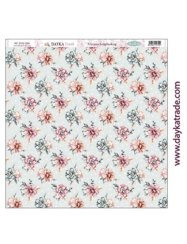 tela para scrapbooking fondo flores "En Comunión con la naturaleza"