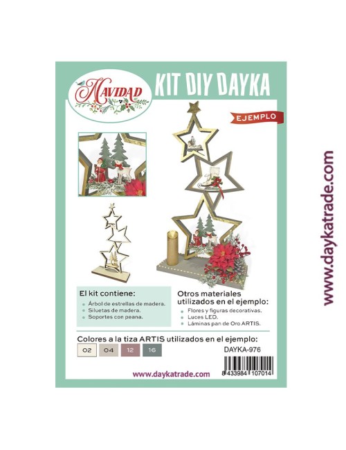 triple estrella con escena de Navidad