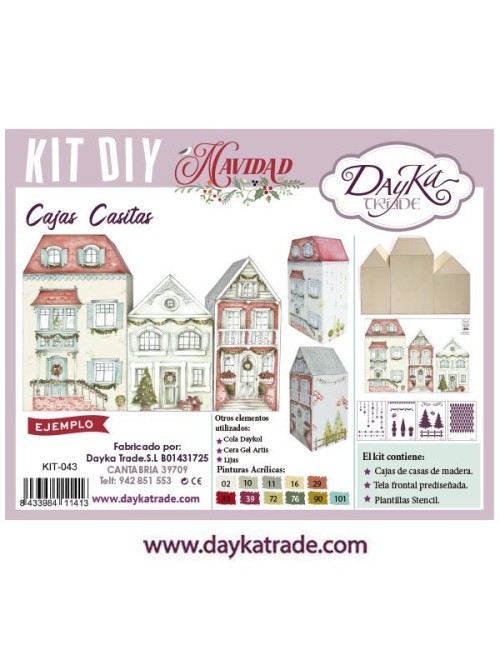 kit de 3 casitas caja con prediseñado