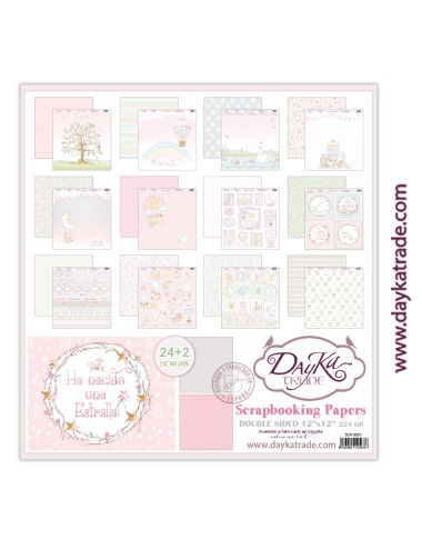 kit scrap bebé "Ha nacido una estrella" niña