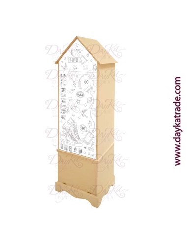 mueble casita con lienzo prediseñado zapatillas