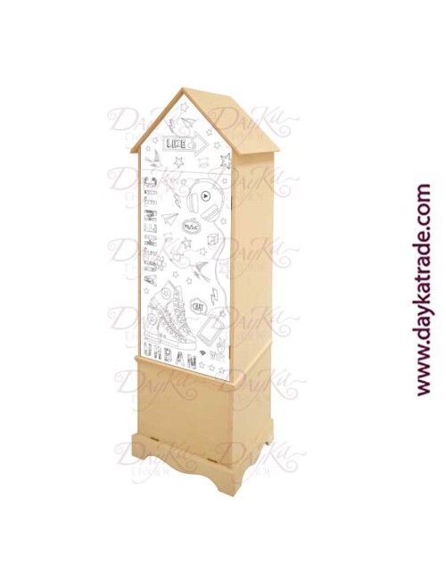 mueble casita con lienzo prediseñado zapatillas