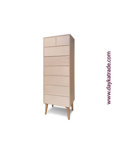 mueble retro 8 cajones con tela decorativa