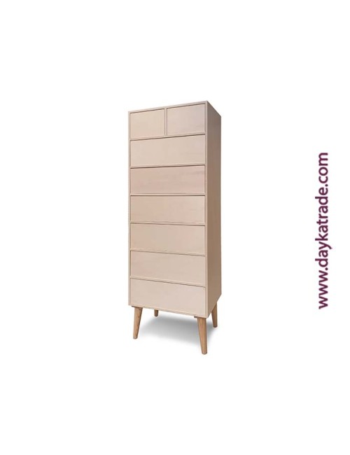 mueble retro 8 cajones con tela decorativa