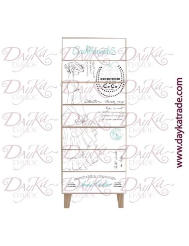 mueble sinfonier con lienzo prediseñado de chica complementos