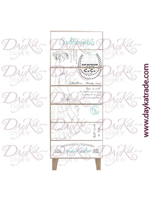mueble sinfonier con lienzo prediseñado de chica complementos