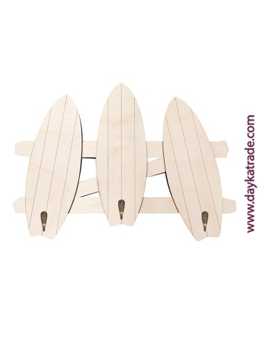 perchero 3 tablas de surf con ganchos