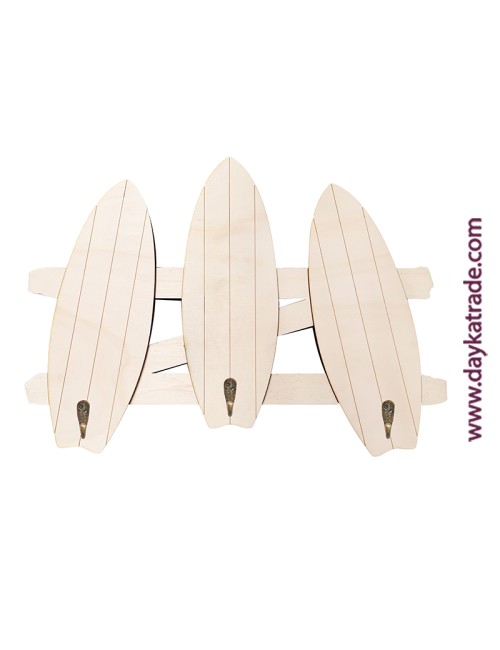 perchero 3 tablas de surf con ganchos