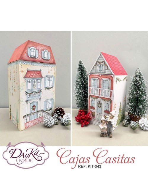 kit de 3 casitas caja con prediseñado