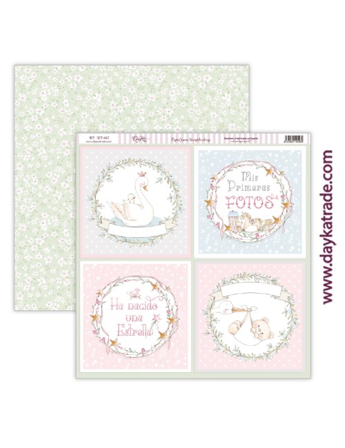 kit scrap bebé "Ha nacido una estrella" niña