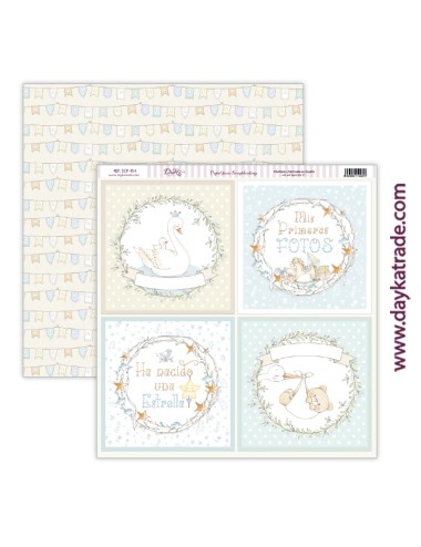 kit scrap bebé "Ha nacido una estrella" niño