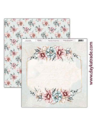 papel scrap flores colección "En Comunión con la naturaleza"