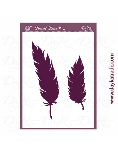 Stencil "plumas"