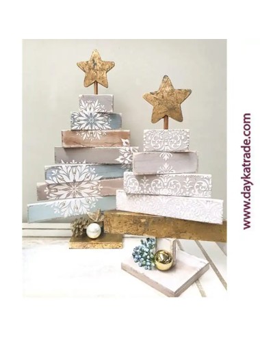 Árbol De Navidad De Madera Con Estrella