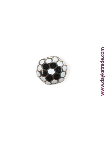 Tirador Cerámico Hexagonal Con Herrajes Metálicos