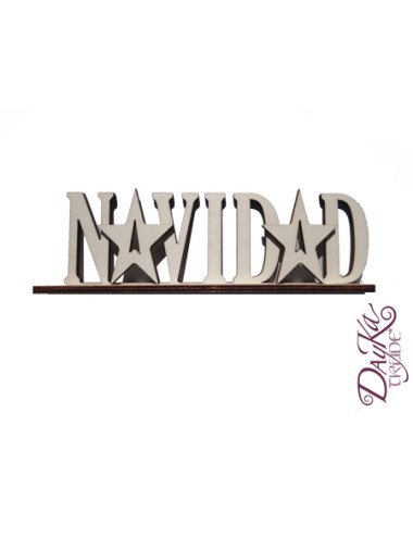 Letras Navidad Con Riel En Madera