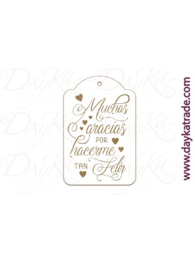 Etiqueta mensaje "muchas gracias por hacerme tan feliz"