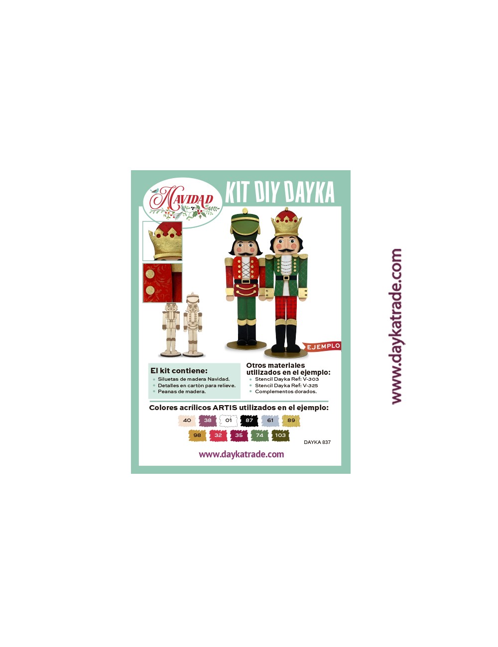 Kit Diy Dayka Pareja Soldados Cascanueces