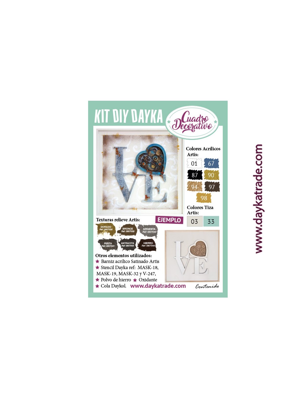 Kit Diy Dayka Cuadro Love Engranajes