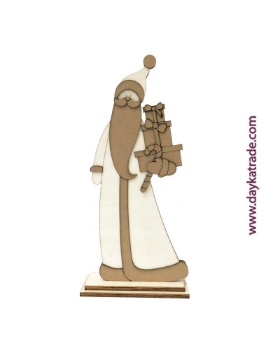 Silueta De Papá Noel Con Peana
