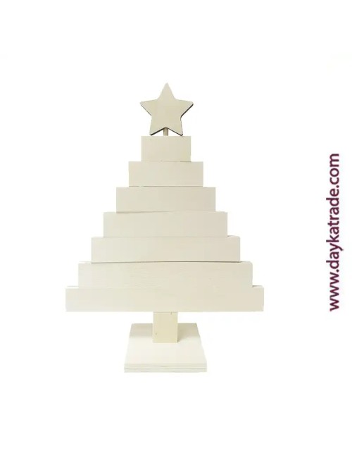 Árbol De Navidad De Madera Con Estrella