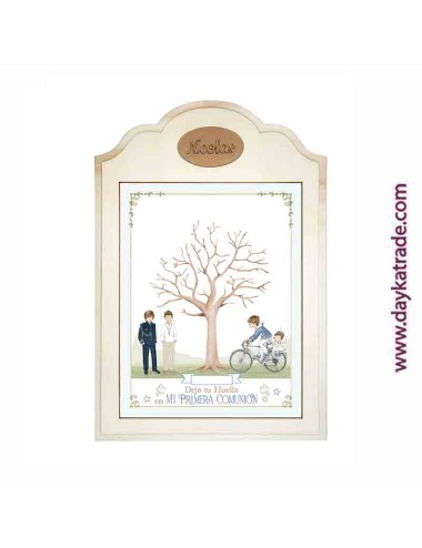 Árbol de huellas Comunión Niños Con Marco