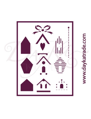 Stencil A3 dayka "casitas"