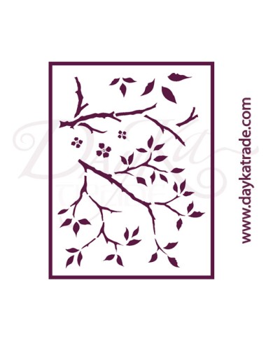 Stencil A3 dayka "fondo ramas"