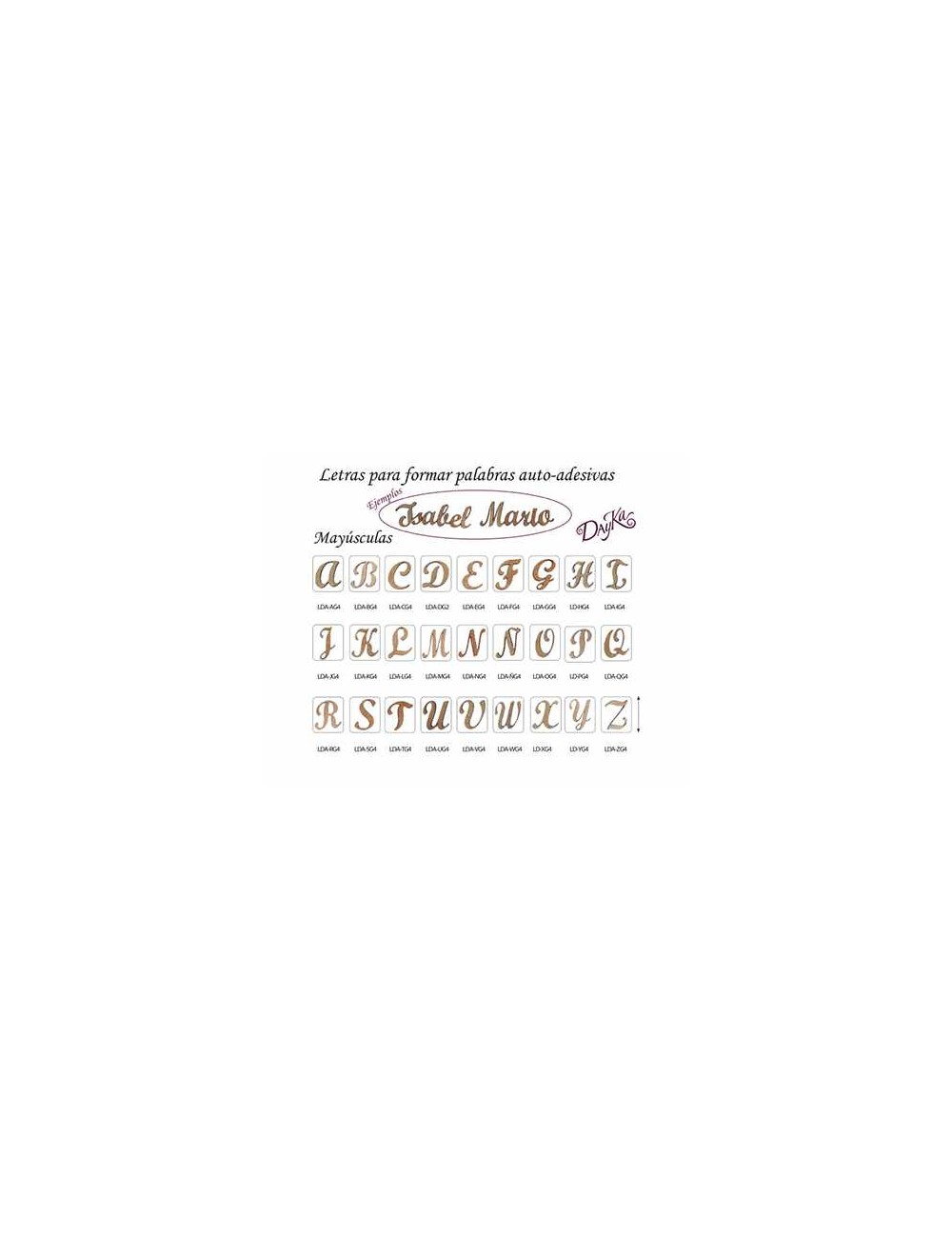 Letras Dm 4Cm. Autoadhesivas